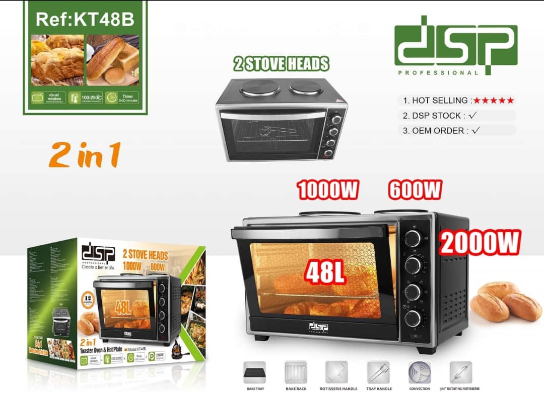 فرن كهربائي مع 2 قاعدة تسخين سعة 40 لتر قوة 1500 واط من RAF